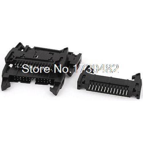 4 Pcs 2.54mm Pitch 26 Pin FC Male Header IDC Socket Connector Black