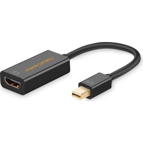 4K Mini DisplayPort to HDMI Adapter, Mini DP (Thunderbolt Port Compatible) to HDMI AV HDTV Male to Female Adaptor