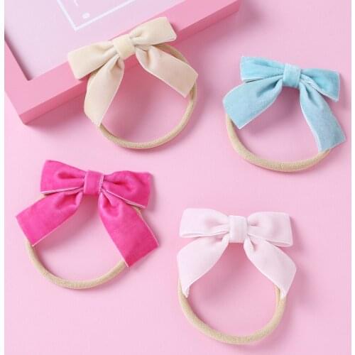 Baby Bows Headband Nylon Girls Lace Hair Accessories Jacquard Infant Soft Hairbands Spring Summer Headbands Newborn Photo Props