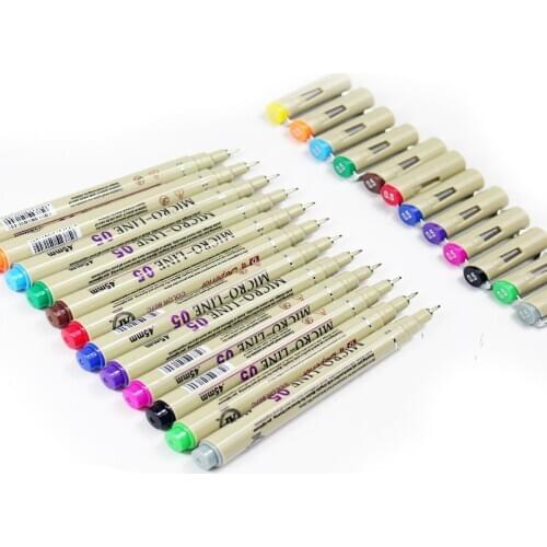 12 Colour Sketch pen 0.5 mm Superior needle drawing pen Fine liner Pigma Drawing Manga Anime fine colour Micron Pen Art Marker