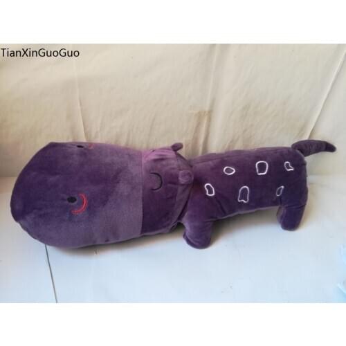 About 60cm purple cartoon hippo plush toy soft doll kids toy Christmas gift b1446