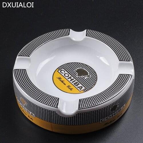 Round ceramic cigar ashtray cigar club supplies accessories high-end cigar ashtray home decoration accessories Modern simplicity