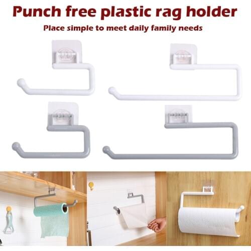 Kitchen Paper Roll Holder Towel Hanger Rack Bar Cabinet Rag Hanging Holder Kitchen Organizer Shelf Toilet Paper Holders