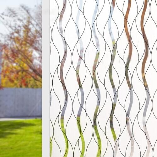 Frosted Privacy Window Film Non Adhesive UV Blocking Removable Glass Opaque Self Static Cling for Home