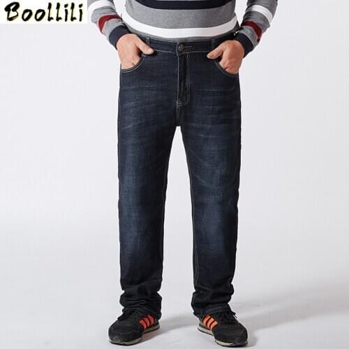 Mlengnt Casual Cotton Stretch Jogger Jeans For Man Male Autumn Classic Black Denim Pants Mens Brand Slim Fit Trousers