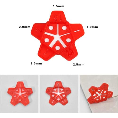 Reusable 50pcs 5 In 1 Wall Floor Ceramic Tiles Gap Locator Cross tile gap Grout Leveling System Leveler Spacer Construction Tool