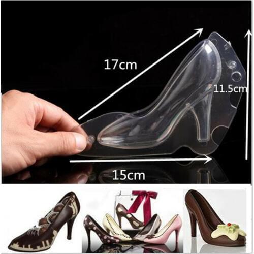 Fashional High-Heeled Shoe Shape Polycarbonate Chocolate Cake Candy Mold Fondant Moldes Cake Decorating Tools DIY Baking Classic