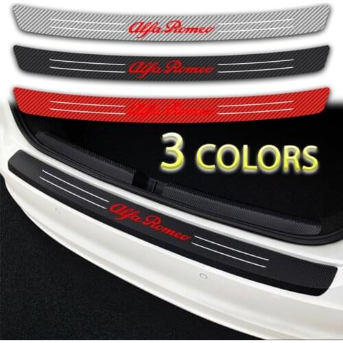 Carbon Fiber Car Trunk Rear Bumper Protection Sticker for Alfa Romeo Giulietta Spider GT Giulia Mito 147 156 159 Accessories