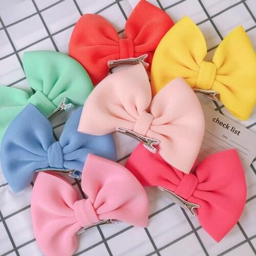 Oversized Space Cotton Candy Color Three-dimensional Bow Duckbill Clip Girl Hairpin Hair Accessories Fashion Headdress