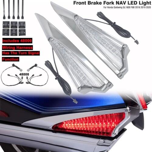 NEW Motorbike Saddlebag Accent Swoop LED Lamp Case With Turn Light Function For Honda Goldwing GL1800 & F6B 2018 2019 2020 2021