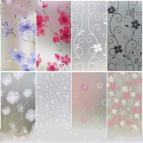 Colored Window Privacy Film Frosted Stained Self-adhesive glass sticker bedroom bathroom office Sliding door Decorative 80*200cm