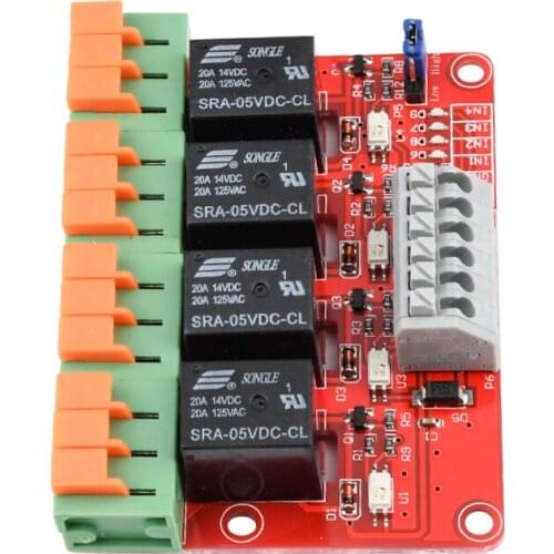 Supports High and Low Voltage Triggering 4 Channel Relay Module 5V 20A Relay Control Module