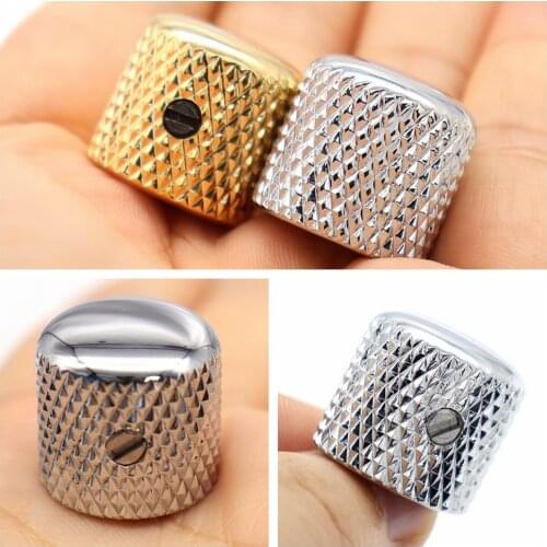 4pcs Guitar Knobs Metal Dome Knobs 6mm Shaft for FD Telecaster Electric guitar