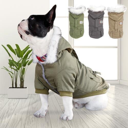 Warm Pet Clothes Winter Dog Jacket Coat Hooded Pets Puppy Chihuahua Clothing Hoodies For Small Medium Dogs Pug French Bulldog