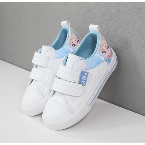 Disney Girls Shoes For Kids Frozen Elsa Anna Kids Shoes Ice Snow Queen Princess Casual Children Shoes Girl Sneakers EU 25-37