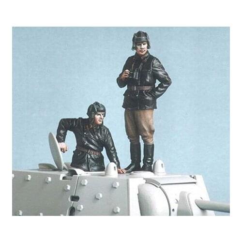 Unassambled 1/35 tank crew include 2 (NO TANK ) Resin figure miniature model kits Unpainted