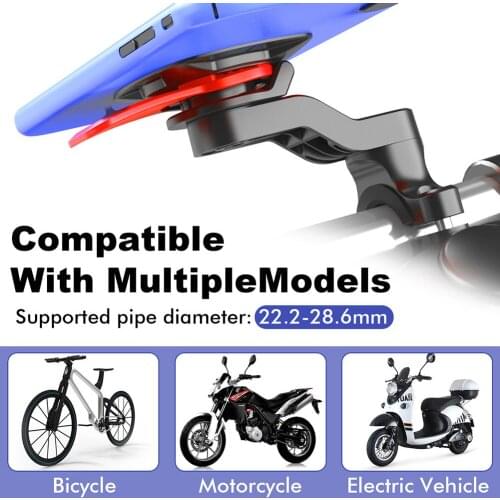 Universal Firm Mountain Bike Motorcycle Phone Holder Bicycle Mobile Stand Quick Mount Road Handlebar Stem Riding MTB Bracket