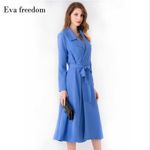 Spring Korean version womens fashion brand England style trench female casual was thin long outerwear with belt wq1169 dropship
