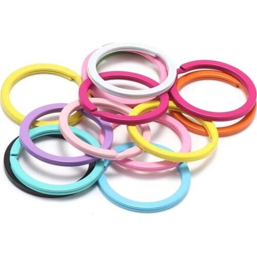 10Pcs 30mm Round Plated Metal Key Holder Split Rings Keyring Keychain Ring Keyfob for DIY Key Chain Jewelry Making Accessories