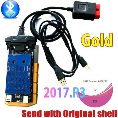 10PCS/Lot DHL! ! with Gold case NEW 2017.R3 New vci VD DS150E CDP Pro bluetooth for delphis SCANNER LED 3 IN1 Diagnostic tool