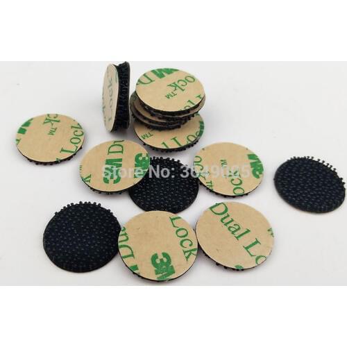 1000pcs/lot Die cut 15circle 3M Dual Lock Low Profile Reclosable SJ4575 Black quick fasteners