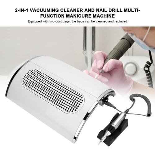 60W Electric Nail Drill Strong Power Nail Dust Cleaner Vacuum Machine for Home Nail Salon Manicure Machine Nail Accessories