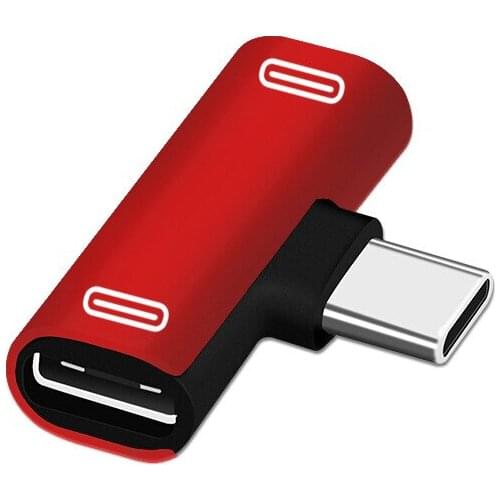 2 In 1 Usb Type C To 3.5mm Jack TypeC Audio Splitter Headphone Cable Earphone Aux 3.5 Adapter Charger Usb-C For Xiaomi Mi6 Mix2