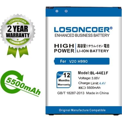 5500mAh BL-44E1F Battery For Mobile Phone LG V20 H915 H910 H990N US996 F800L F800 H990 VS995 LS997 H990DS H918 Stylus3 M400DY