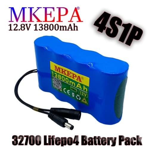32700 Lifepo4 Battery Pack 4S1P 12.8V 13.8Ah with 4S 40A Balanced BMS for Electric Boat and Uninterrupted Power Supply 12V