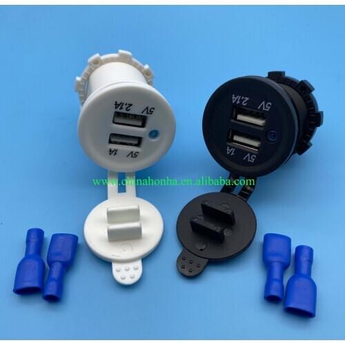 Car and motorcycle cigarette lighter assembly modified USB car charger 5v charger base