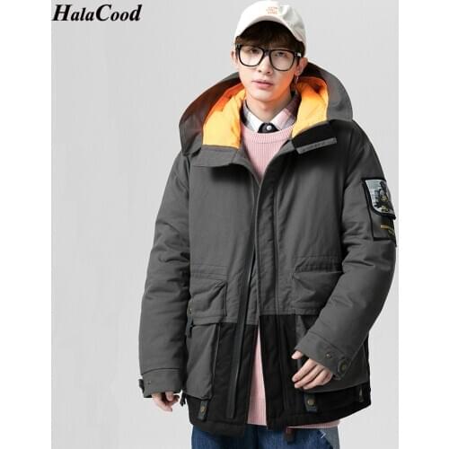 Brand Mens Thicken Military Hooded Down Coat Winter Casual Padded Fashion Korean Men Outdoor Windbreaker Jacket Work Overcoat