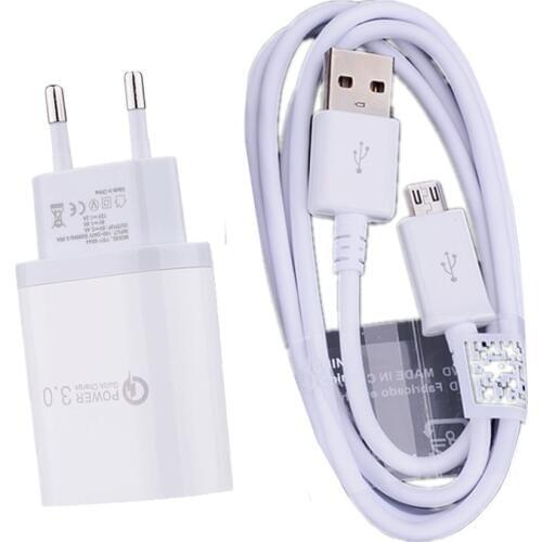 QC 3.0 Fast charger for Samsung note 10 plus 8 9 A50 A70 A10 A20 A30 A7 A5 A3 2017 J3 J5 J7 J2 Prime 2016 charging data cable