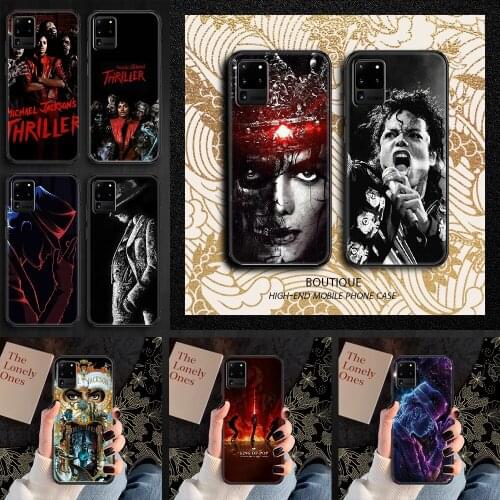 Michael jackson Phone case For Samsung Galaxy Note 4 8 9 10 20 S8 S9 S10 S10E S20 Plus UITRA Ultra black painting cover art