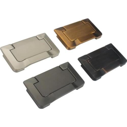 Zinc Alloy Furniture Hardware Drawer Pulls Hidden shake handshandle Handle Closet Modern Cabinet Desk hidden handle drawer