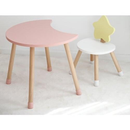 Childrens desk moon table and chair set kindergarten early education dining table baby learning table