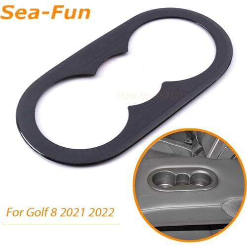 For VW Volkswagen Golf 8 MK8 2020 2021 Rear Seat Water Cup Holder Frame Covers Trim Decorative Sticker Interior Accessories