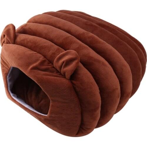 Cat House Dog Bed Caterpillar Kennel Hamster Cotton Soft Bed Puppy Cave Warm Sleeping Bed Winter Closed Pet Nest