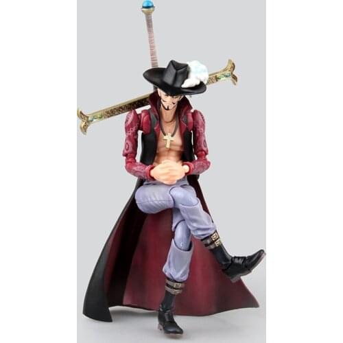Anime One Piece Dracule Mihawk PVC Action Figure Collection Model Kids Toys Doll Gift 20cm