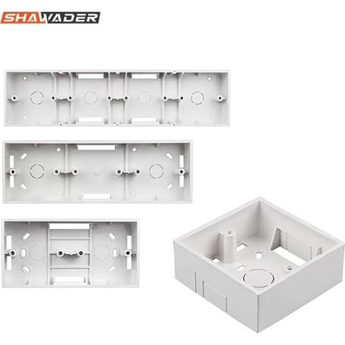 Electrical Mounting Box Wall Mount Rectangle Switch 1/2/3 Way Junction Box PVC Surface Mounted Box Stash Container Exposed Boxes
