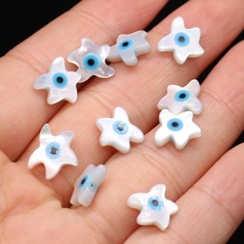 Hot Sell Natural Freshwater Shell Small Beads 11x13mmFive-pointed Star shell Loose Beads for Making Jewerly Necklace Accessories