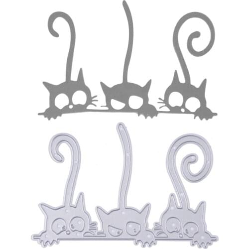 Cat Die Cuts Embossing Stencil Template Mould for DIY Scrapbooking Photo Album Paper Card Making Craft Wedding Party Decoration