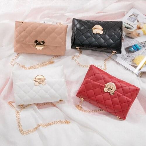 Disney cartoon fashion trend female chain clamshell bag wild single shoulder messenger portable storage mobile phone bag