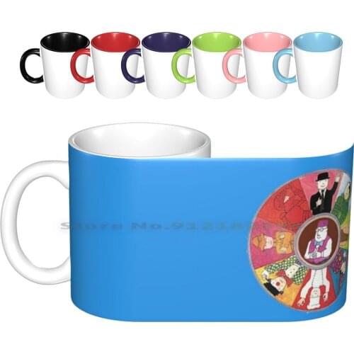 Mr Benn Colourful Circle Deign With The Shopkeeper In The Middle Ceramic Mugs Coffee Cups Milk Tea Mug Seventies Childrens Tv