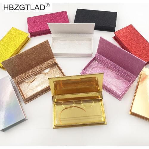 NEW 10/20/40pcs false eyelashes packaging box custom logo fake 3d mink lashes boxes faux cils strip diamond magnetic case empty