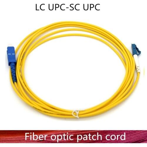 LC/UPC to SC/UPC Fiber Optic Patch Cord Cable LC-LC 1m/3m/5m/10m/20m/30m Jumper Single Mode Simplex Fiber Optic Patch Cord