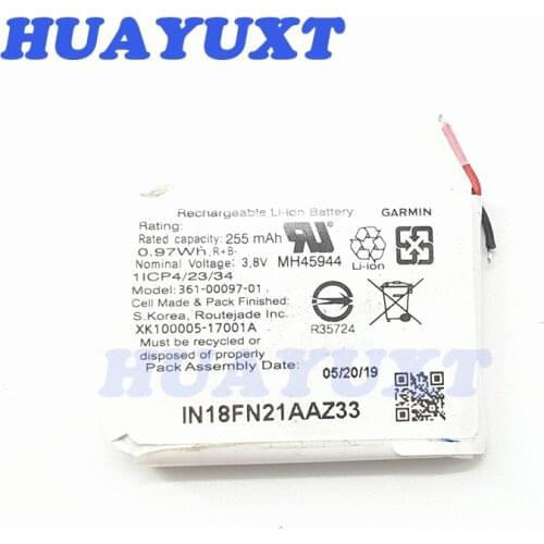 Original battery for Garmin 361-00097-01 3.8V 255mah 0.97wh for Garmin replair replacement parts