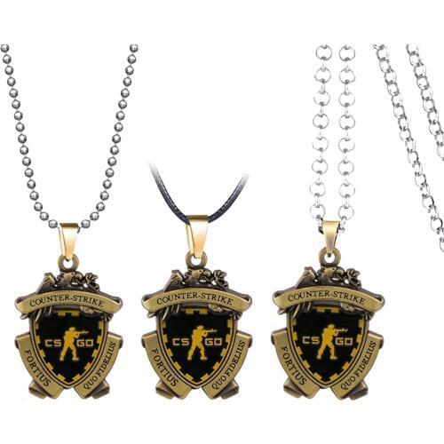 Game CS GO Medal Necklace Men Metal Alloy Counter Strike CSGO Pendant Necklace Women Jewelry Fans Gift Souvenir kolye collares