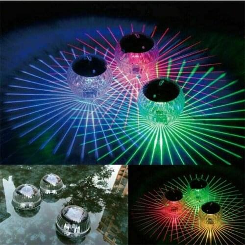 Floating Light RGB LED Solar Disco Stage Light for landscape lake Pool garden lawn lamp Waterproof MultiColor Water Drift Lamp
