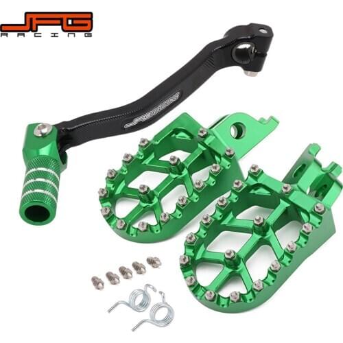Motorcycle CNC Gear Shift Foot Lever Foot Pegs Rest Footrests Pedals Footpegs For KAWASAKI KX250F KXF250 2009-2018 Dirt Bike