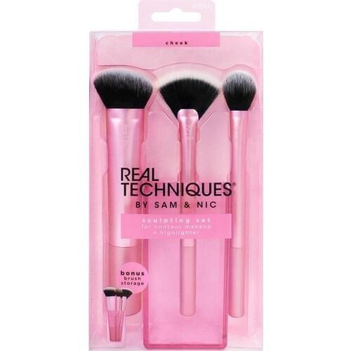 Real Techniques Sculpting Set Skin Makeup Brush Set and Organizer Brush Box
